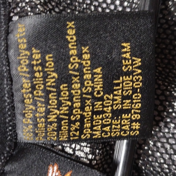 Harley Davidson women's S sheer crop top with Harley eagle and shield w/ chain - Picture 6 of 7